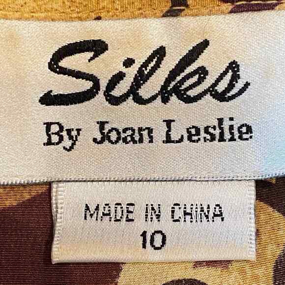 Vintage Silks by Joan Leslie Skirt Set Womens 10/12 Silk Floral Button Up Top - Picture 7 of 16